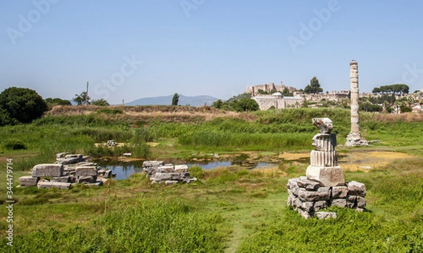 Obraz Artemis temple ruins of Ephesus, one of the seven wonders in the world.