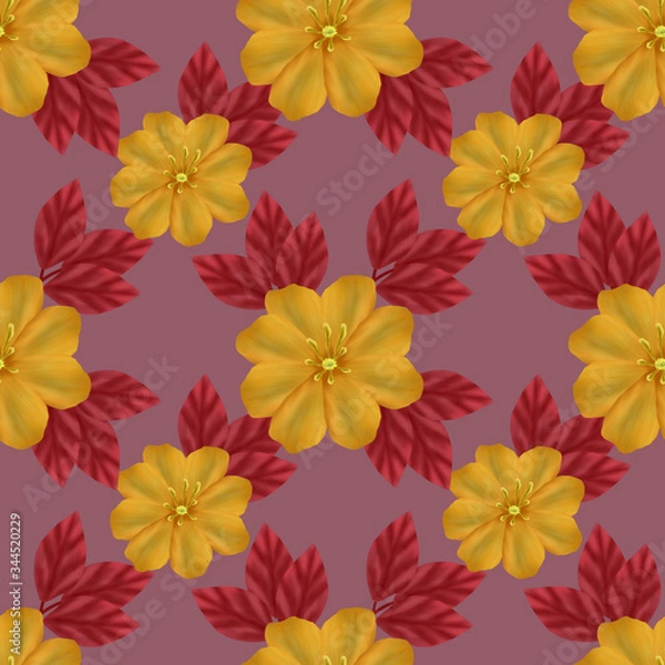 Obraz seamless background with flowers