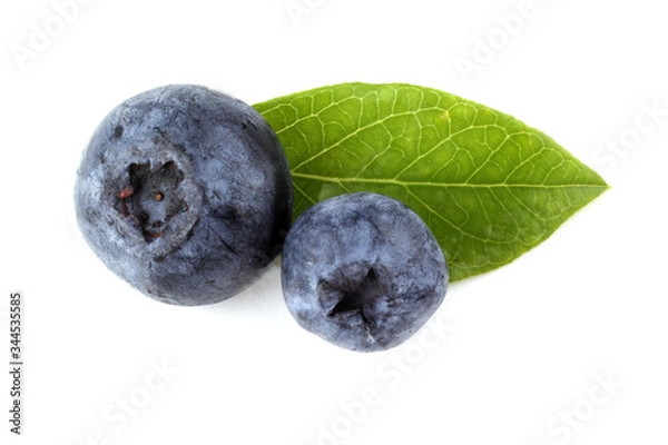 Fototapeta Blueberries and leaf