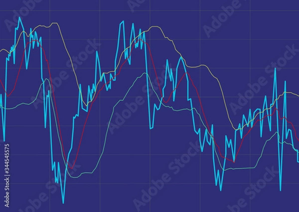 Fototapeta グラフ折れ線、ベクターファイル