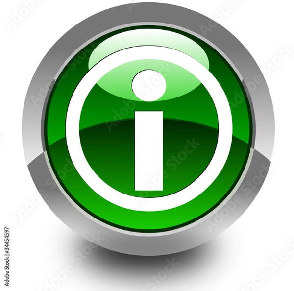 Fototapeta Info glossy icon