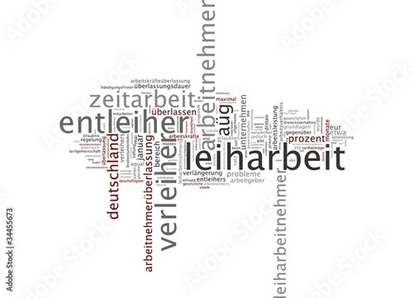 Fototapeta Leiharbeit - Arbeitnehmerüberlassung