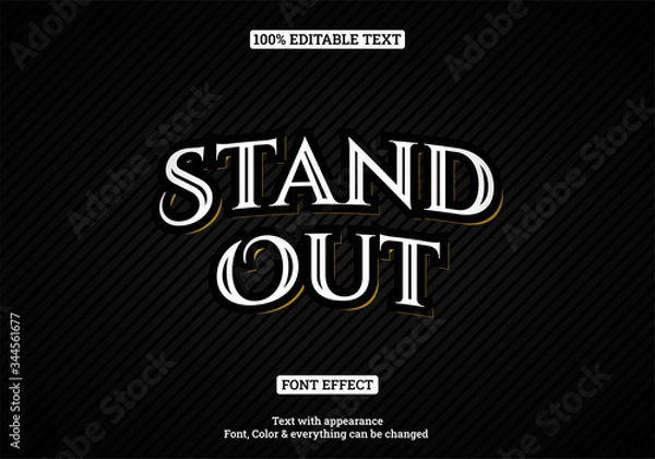 Obraz Retro vintage biker text effect, Editable text effect