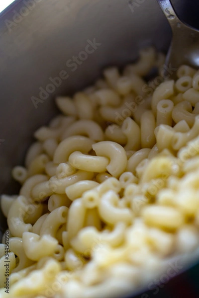 Obraz pasta cooked meal plain white