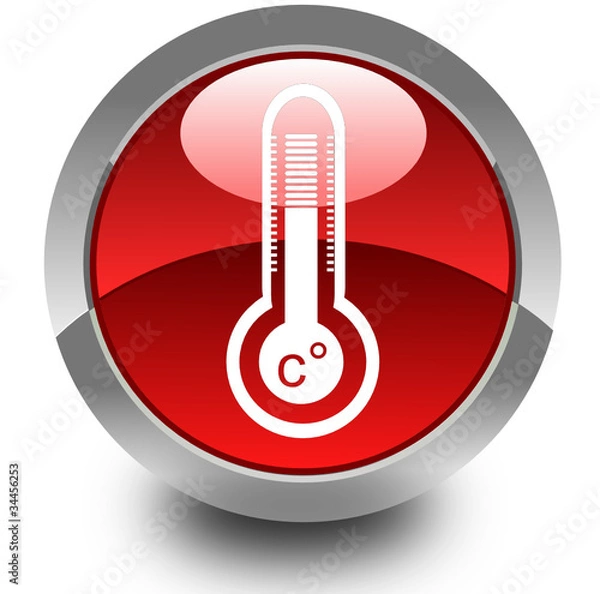 Obraz Thermometer glossy icon