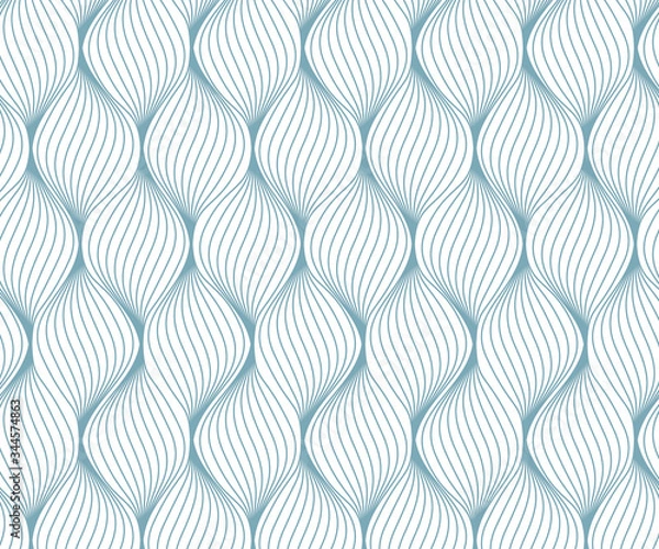 Fototapeta Linear vector pattern, repeating petals