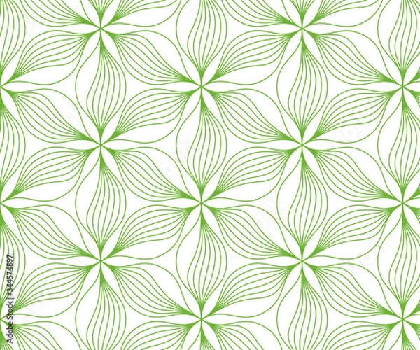 Fototapeta Linear vector pattern, repeating petals