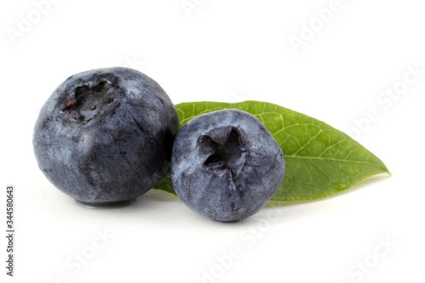 Fototapeta Blueberries and leaf
