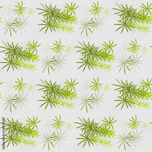 Fototapeta seamless pattern with green leaves