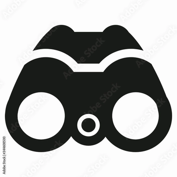 Obraz New binocular field glasses flat vector icon.
