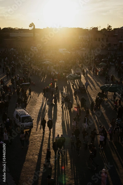 Obraz sunset over the city