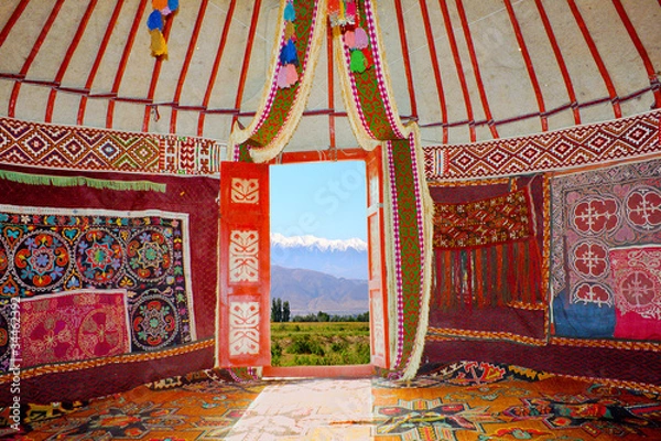 Obraz Kazakh nomads dwelling