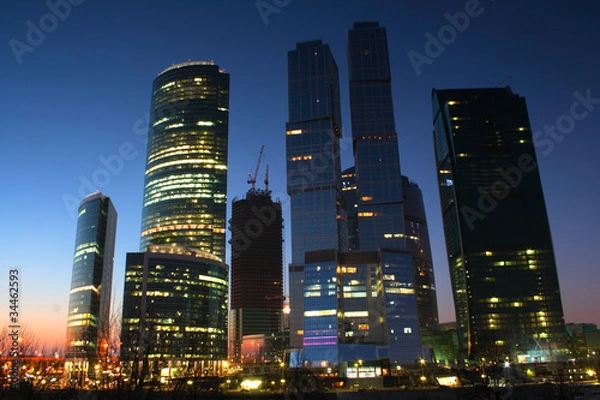 Obraz night  skyscraper