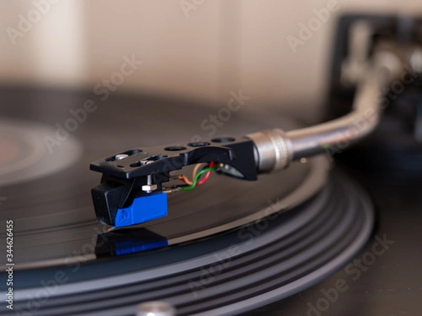 Fototapeta record player arm in close view