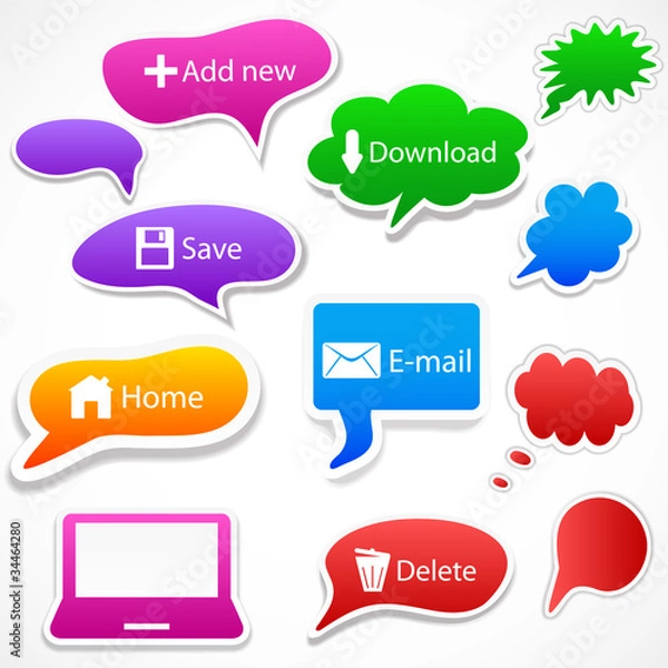 Fototapeta Colorful speech bubbles