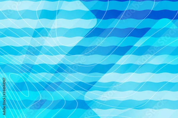 Fototapeta abstract, blue, wave, wallpaper, design, light, illustration, art, texture, curve, water, pattern, swirl, graphic, digital, backdrop, color, line, waves, white, shape, motion, artistic, abstraction