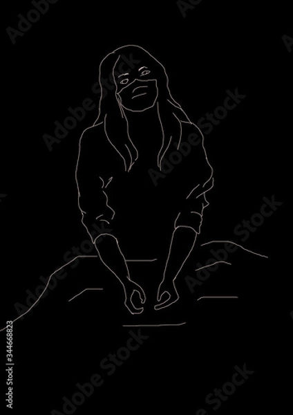 Fototapeta Kobieta w masce