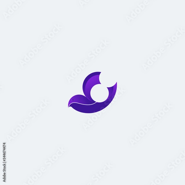Fototapeta logo Pigeon with a unique shape
