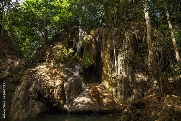 Obraz Air Terjun Semporon or Semporon waterfall is a unique place in Sumbawa island to relax or swim