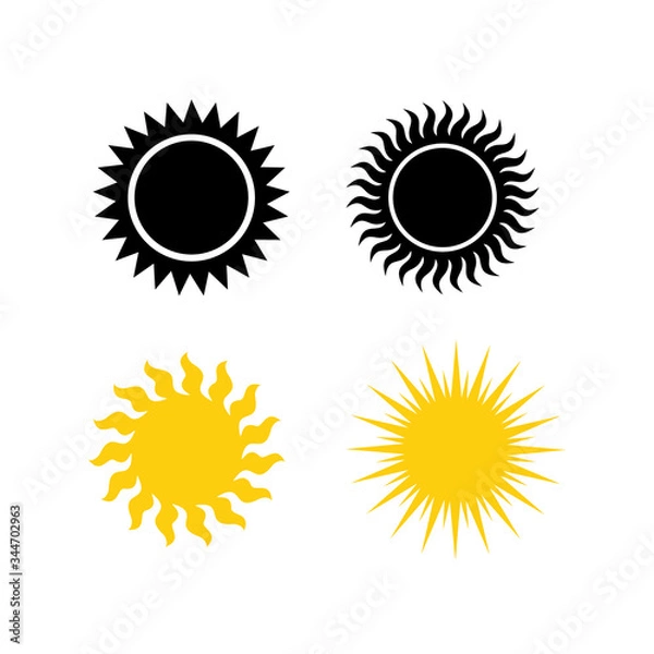 Obraz set of sun icons