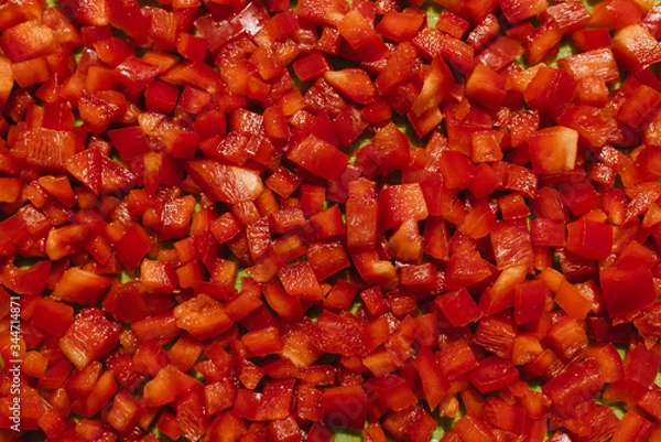 Obraz chopped red bell pepper texture