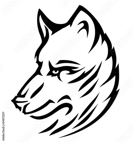 Obraz Wolf dog cute (vector)