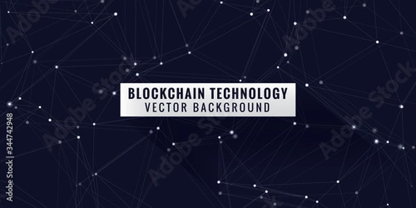 Fototapeta Abstract Big Data visualization digital network connection concept background
