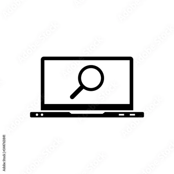 Fototapeta Vector icon search for files on a computer.