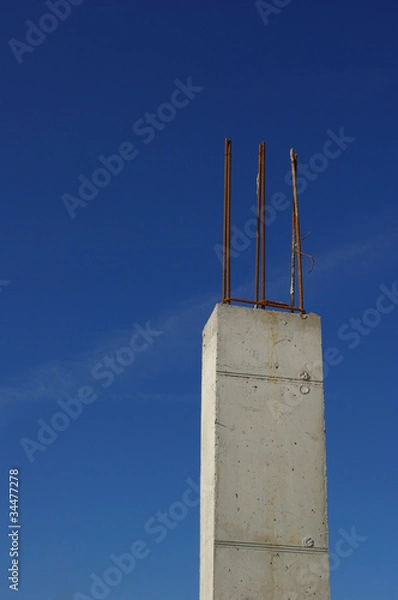 Obraz concrete column with blue sky