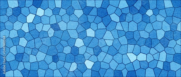 Fototapeta 背景　タイル　青