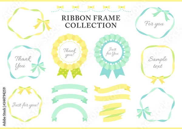 Obraz Ribbon frame and rosette collection