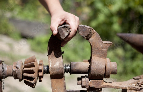 Fototapeta Press Hand