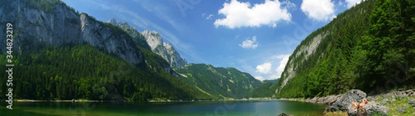 Obraz Sunny mountain landscape panorama