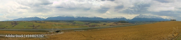 Obraz Sunny mountain landscape panorama