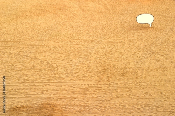 Obraz Sign on a sandy beach