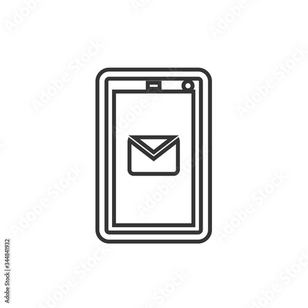 Fototapeta message on phone icon vector illustration design