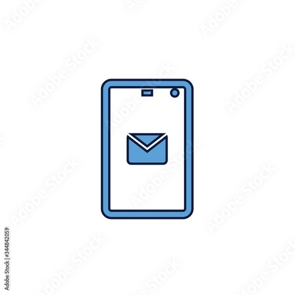 Fototapeta message on phone icon vector illustration design