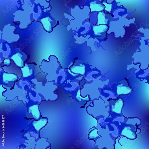 Fototapeta Sea camouflage of various shades of blue and black colors