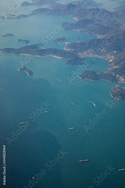 Obraz 하늘에서 본 바다의 경관