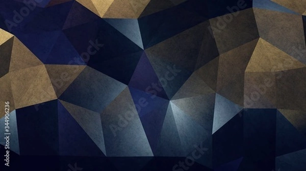 Obraz Abstract Dark Minimalist Geometric Background - 3D rendering