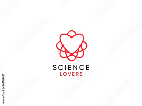 Obraz Science laboratiry sign, molecular new technology symbol.DNA logo design template