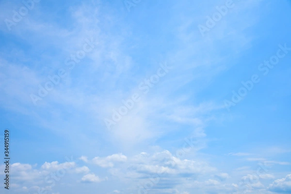 Fototapeta Blue sky with clouds background.