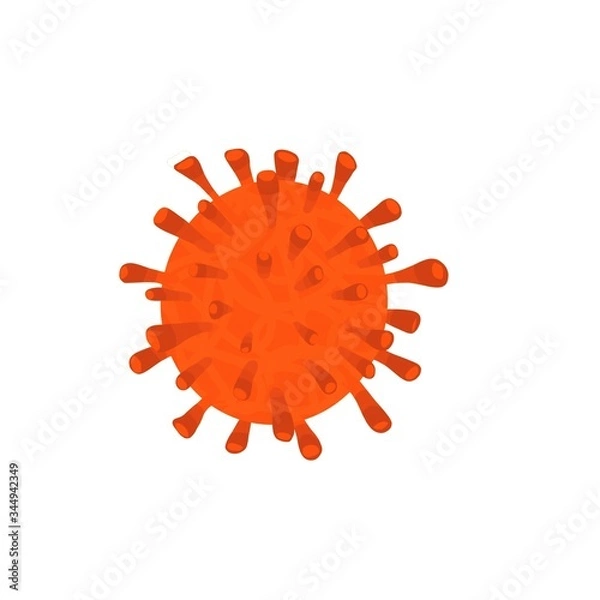 Obraz Virus. Coronavirus. Particella di virus. Covid-19. Sars 2. Rosso