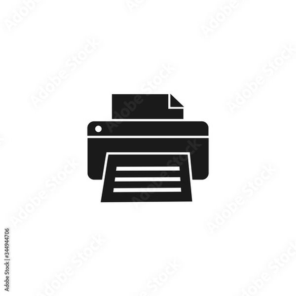 Fototapeta printer icon in flat style for apps and websites, vector Illustration