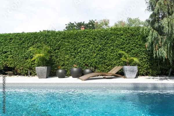 Fototapeta Private pool in backyard