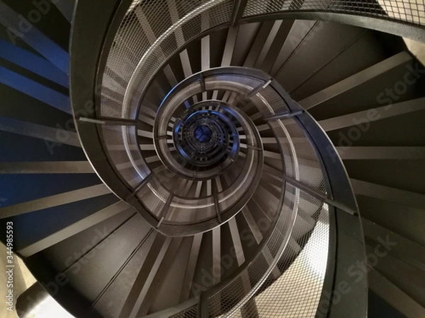 Fototapeta Spiral staircase bottom view