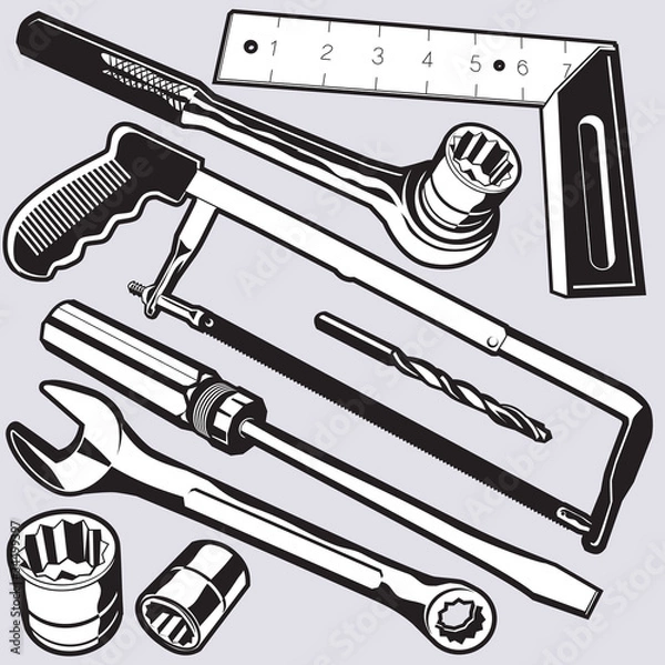 Obraz Hand Tools and Sockets