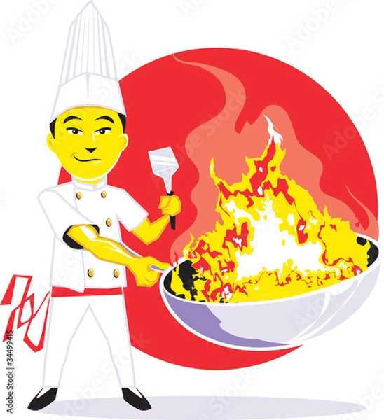 Obraz Wok Chef