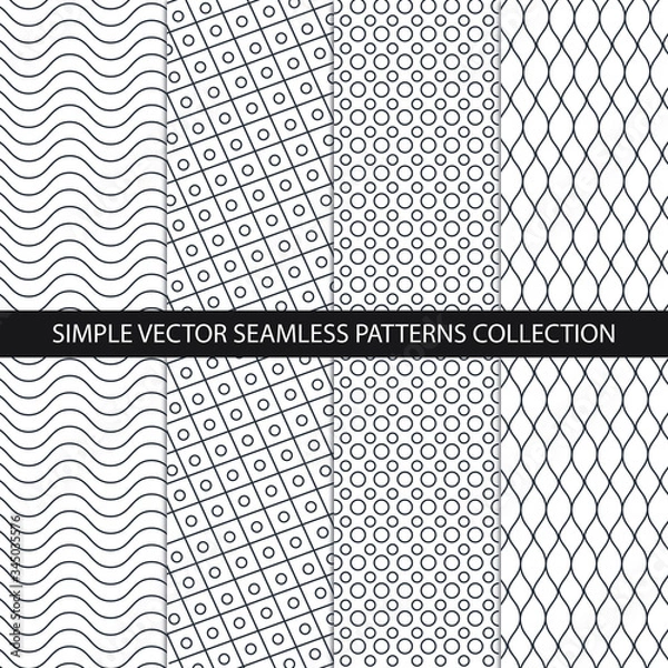 Fototapeta Modern abstract covers set, minimal covers design. geometric background