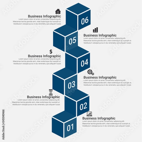 Fototapeta Modern Infographic Options Banner with 4 options. Vector infographic element. - Vector
